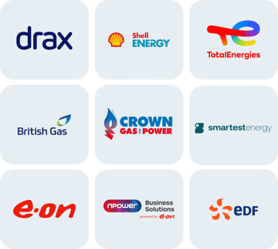 Energy procurement supplier logos.